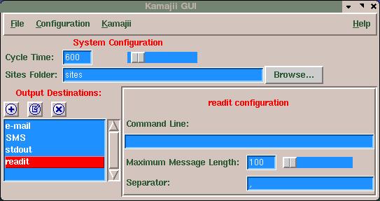 Output Destination Configuration